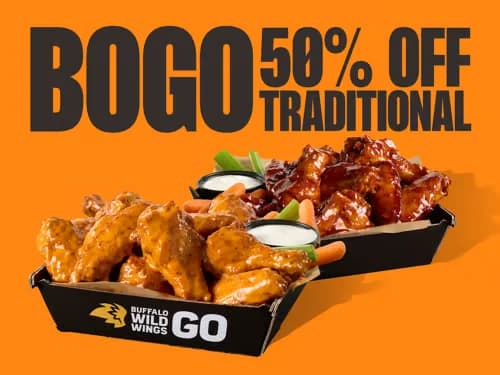 BOGO 50% Off Wings Tuesday