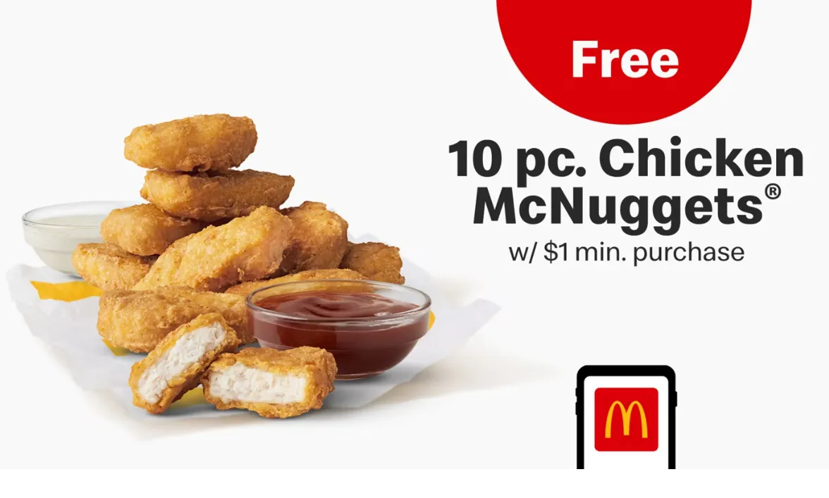 Free 10pc McNuggets for New App Users