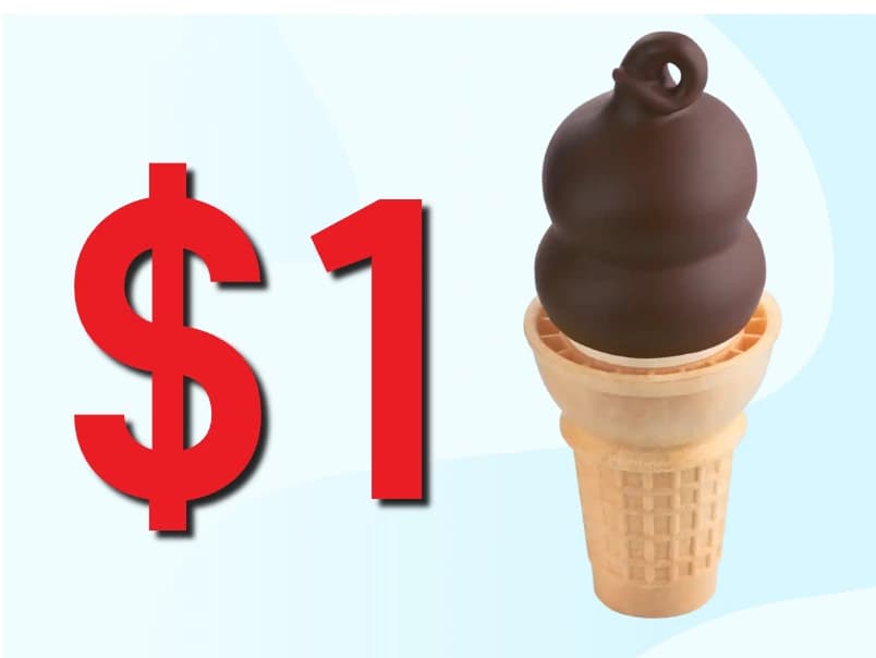 $1 Small Dipped Cone