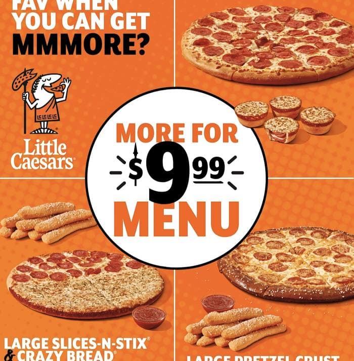$9.99 More For Menu — 4 Choices