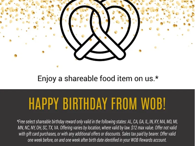 Free Item on Your Birthday - Rewards Members Only