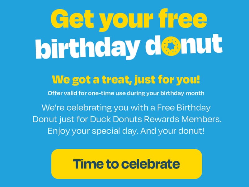 Free Birthday Donut - Rewards Members Only