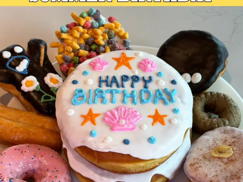 $5 Off Oversized Birthday Cake Doughnut