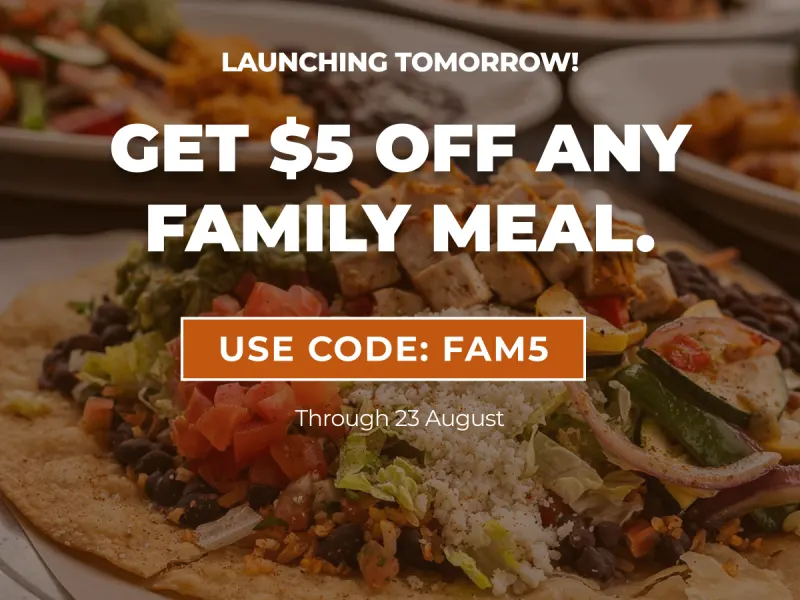 $5 Off Any Family Meal