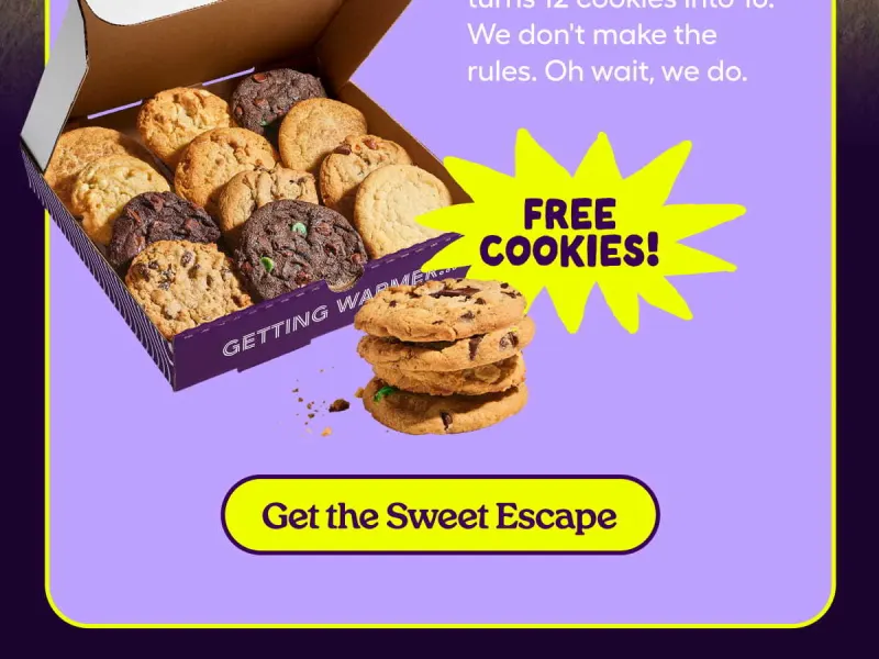 Buy 12 Cookies Get 4 Free - Sweet Escape