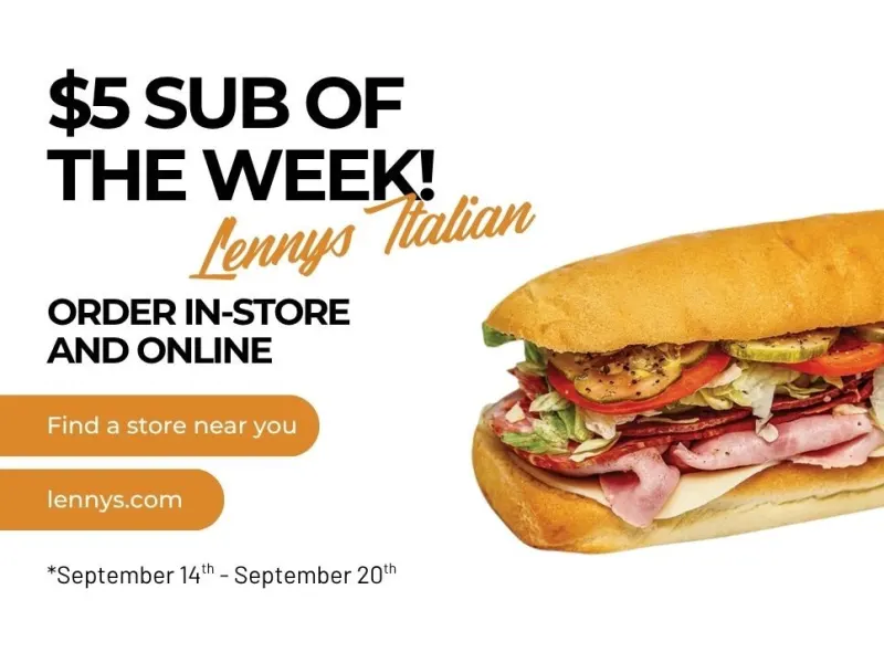 $5 Lenny's Italian 5" Sub
