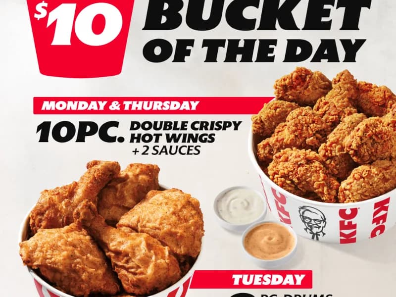 $10 Daily Bucket Deals, Weekdays Only