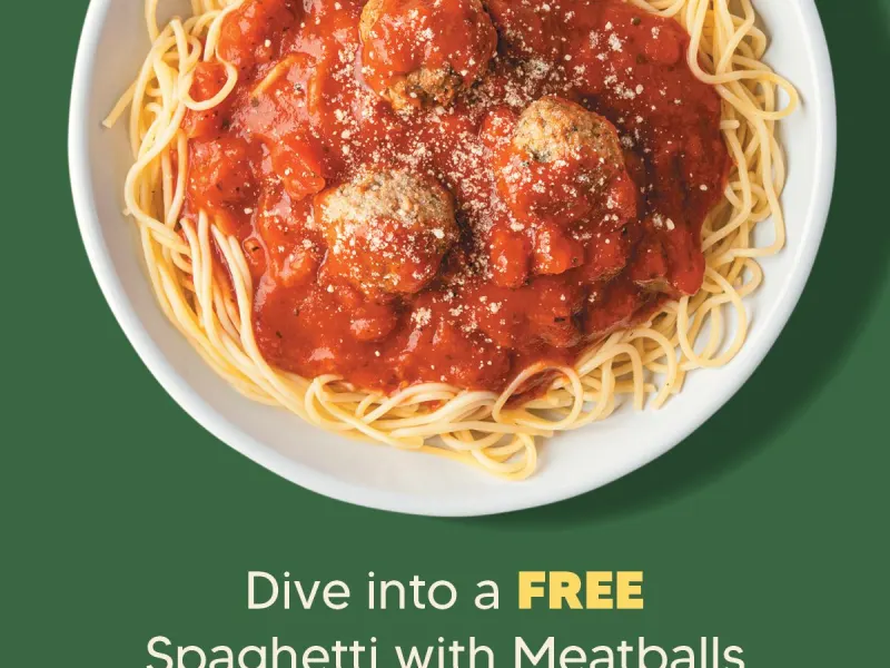 Free Spaghetti with Meatballs - Rewards Members Only