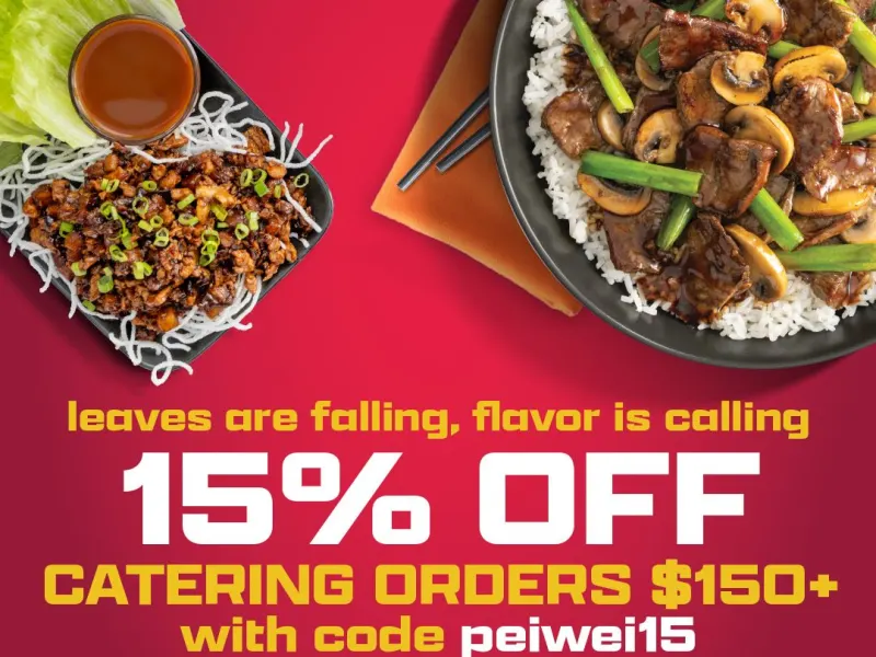 15% Off Catering Orders $150+