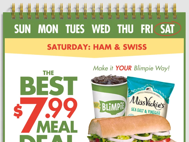 Regular Sub, Chips & Drink for $7.99