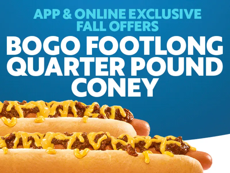 BOGO Footlong Quarter Pound Coney - Rewards Members Only