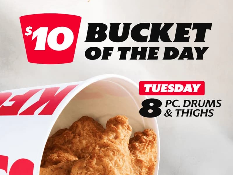 $10 8-Piece Dark Meat Bucket - Tuesdays