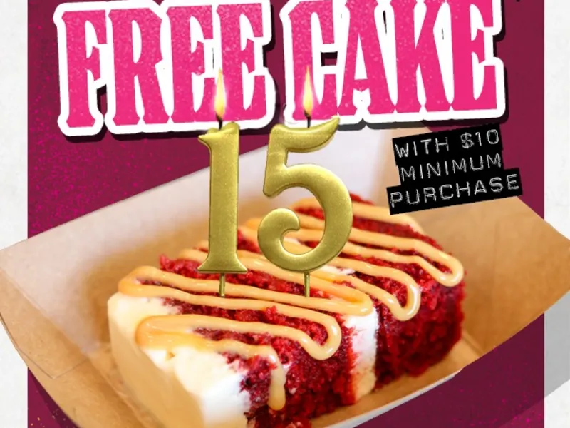 Free Red Velvet Cake Slice - Rewards Members Only