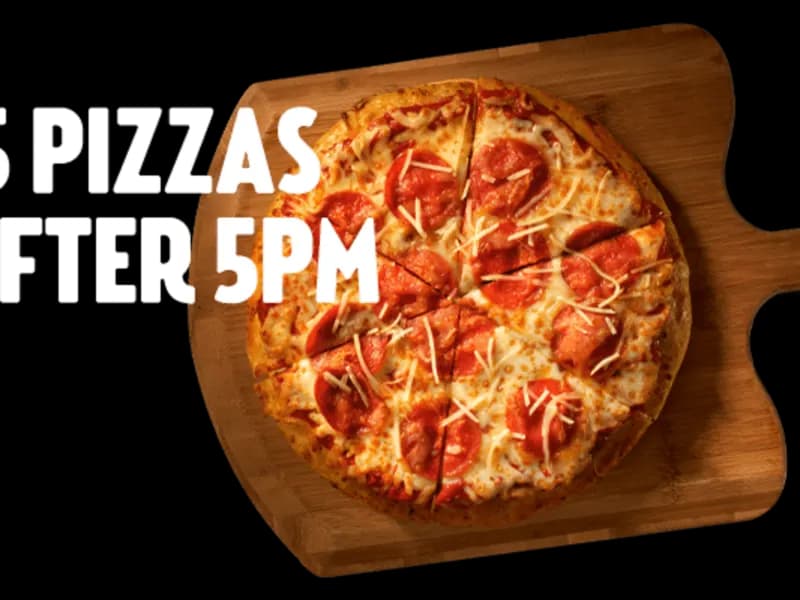 $5 Pizzas After 5pm Friday-Sunday