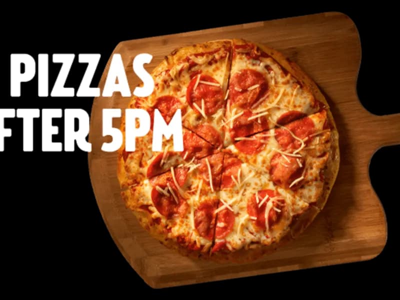 $5 Pizzas After 5 PM on Weekends
