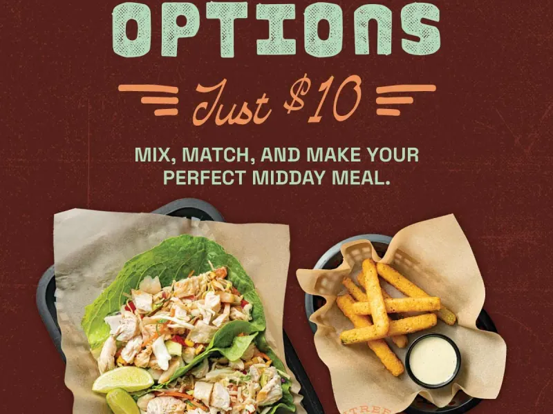 $10 Lunch Combo, 10 Entrees & 10 Sides - Rewards Members Only