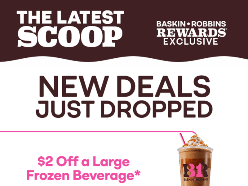 $2 Off Large Frozen Beverage - Rewards Members Only
