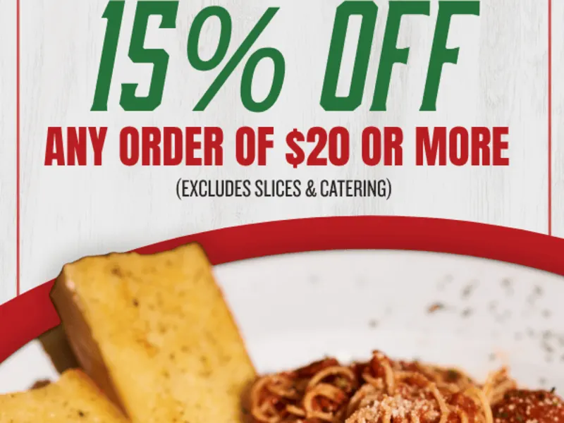 15% Off Orders $20+