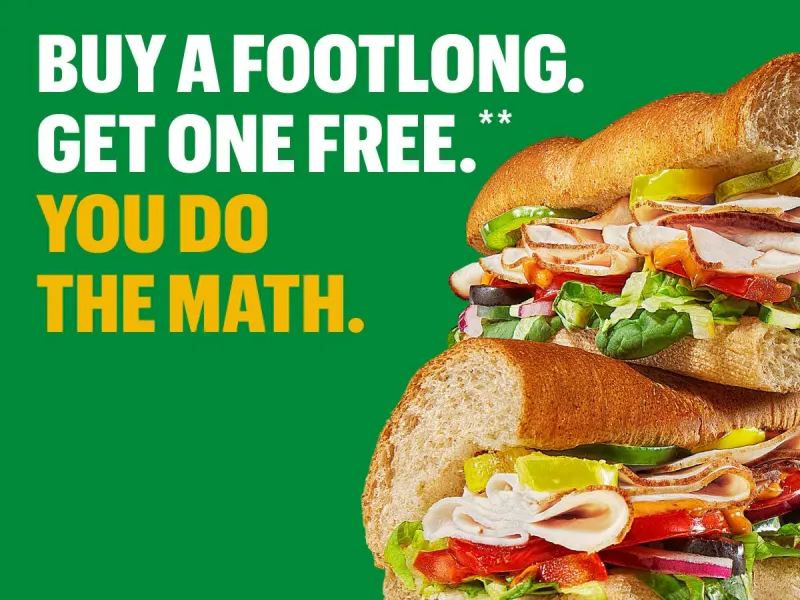 Buy One Footlong, Get One Free - Rewards Members Only