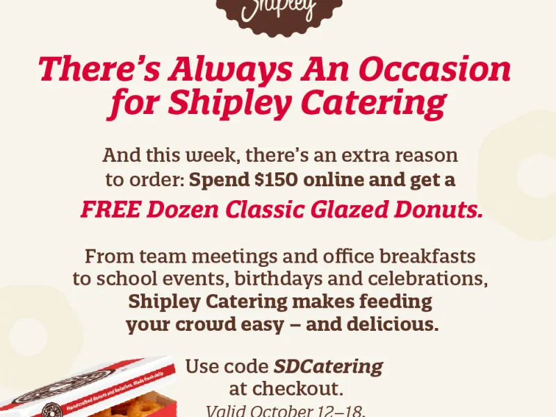 Free Dozen Glazed Donuts with $150 Catering Order