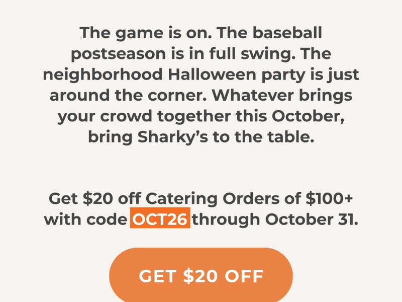 $20 Off Catering Orders $100+