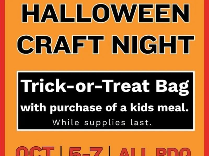 Free Trick or Treat Bag with Kids Meal