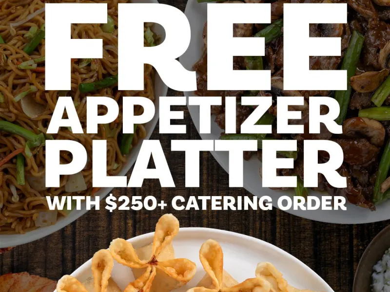 Free Appetizer Platter with $250+ Catering Order
