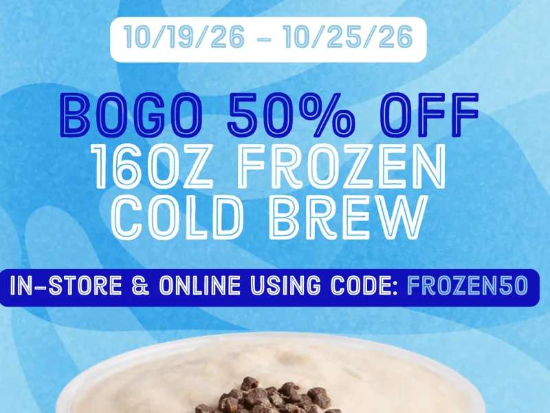 BOGO 50% Off Frozen Cold Brew Smoothies