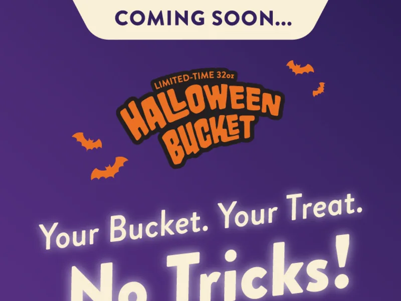 Free Halloween Bucket with 32oz drink