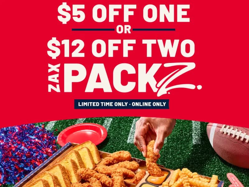 $5 Off One Zax Packz